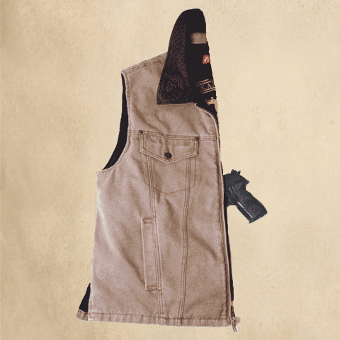 Kelly '12' Vest in Oilcloth